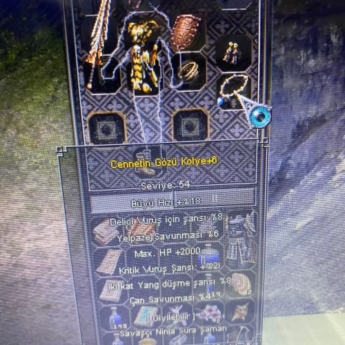  CENNETİN GÖZÜ KOLYE +6 5 EFSUN 2000 HP